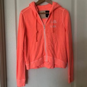 Hollister Neon Orange Hoodie NWT